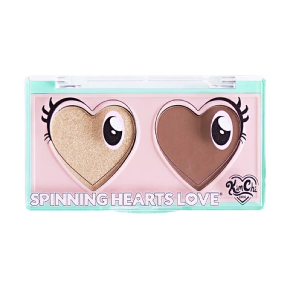 Kim Chi Beauty Spinning Hearts Love Eyeshadow Duo in Hot Fudge Matte Shimmer